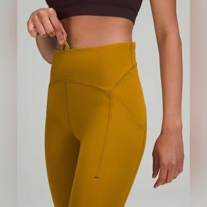 Lululemon Power Thru High-Rise Crop 23" - Gold Spice